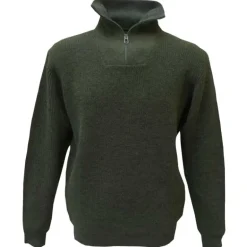 Pull camionneur Carmel kaki 70% acrylique 30% laine