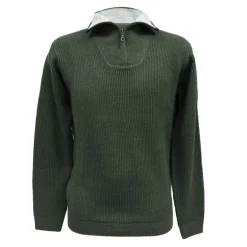 Pull col camionneur kaki Lorry taille S à 3XL