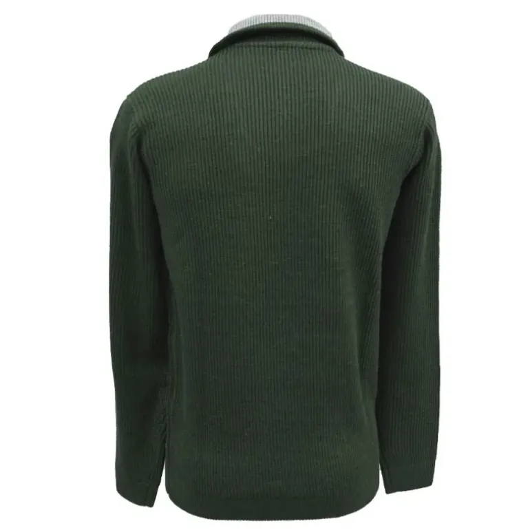 Pull col camionneur kaki Lorry taille S à 3XL