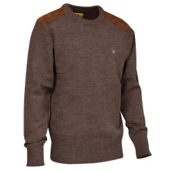 Pull marron col rond Verney-Carron Fox taille S à 3XL