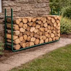 Range bûche métallique 120x90x20 cm - Support bois de chauffage