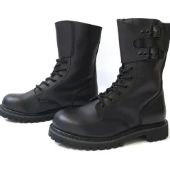 Rangers Militaires Cuir Noir - Semelle Goodyear® - Homme - DCA France