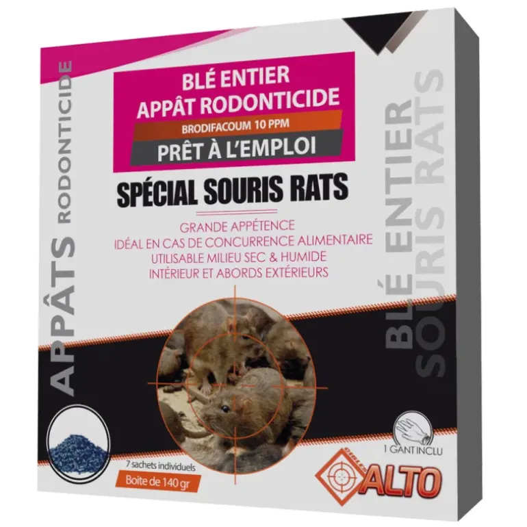 Raticide / souricide ALTO blé brodifacum 140g