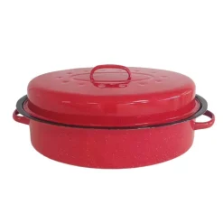 Rôtissoire rouge grand modèle 37x26,5x11,5cm 4L vapeur auto
