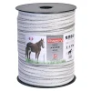 Ruban électrifié 40mm blanc liseré marron - 200m - Spécial cheval - CHAPRON LEMENAGER