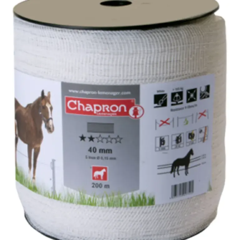Ruban pour clôture électrique 40 mm longueur 200 m