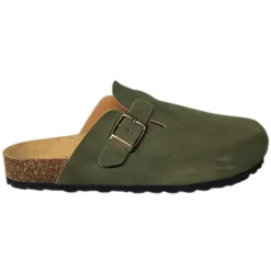 Sabots Homme AYOKA en Cuir Kaki - Modèle Soube