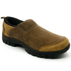 Sabots Montana cuir suédé chocolat / taupe 39 à 46