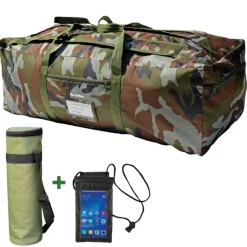 Sac camo 70 l avec Etui étanche Téléphone et Porte Bouteille Isotherme