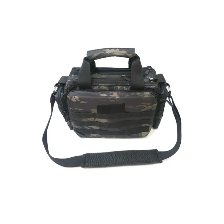 Sacoche Militaire Black Camo - Polyester 600D Résistant