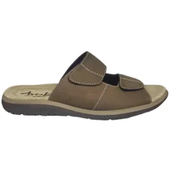 Sandales Debi en Cuir Marron pour Homme - AYOKA