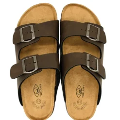 Sandales Tristan double brides réglables marron 40 à 45
