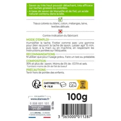 Savon détachant fiel de bœuf textile 100g Starwax