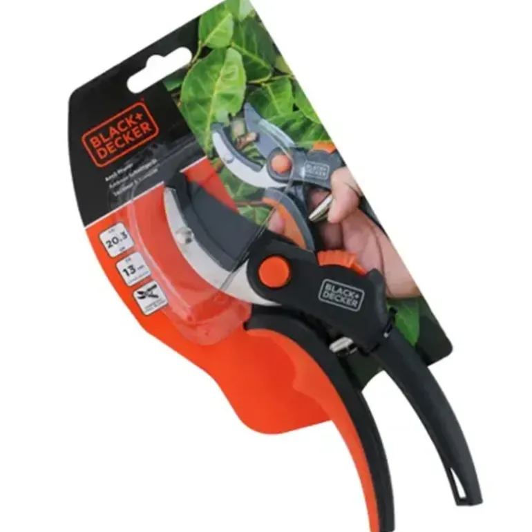 Sécateur Black&Decker® 20cm - Coupe précise et ergonomique