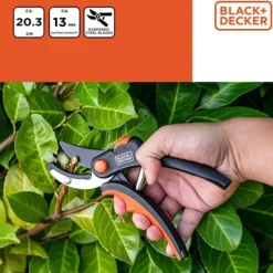 Sécateur Black&Decker® 20cm - Coupe précise et ergonomique
