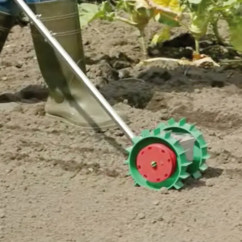 Semoir manuel graines Super Seeder 6 disques avec manche
