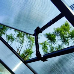 Serre de jardin en aluminium et polycarbonate 3,13 m² - 177x177x192