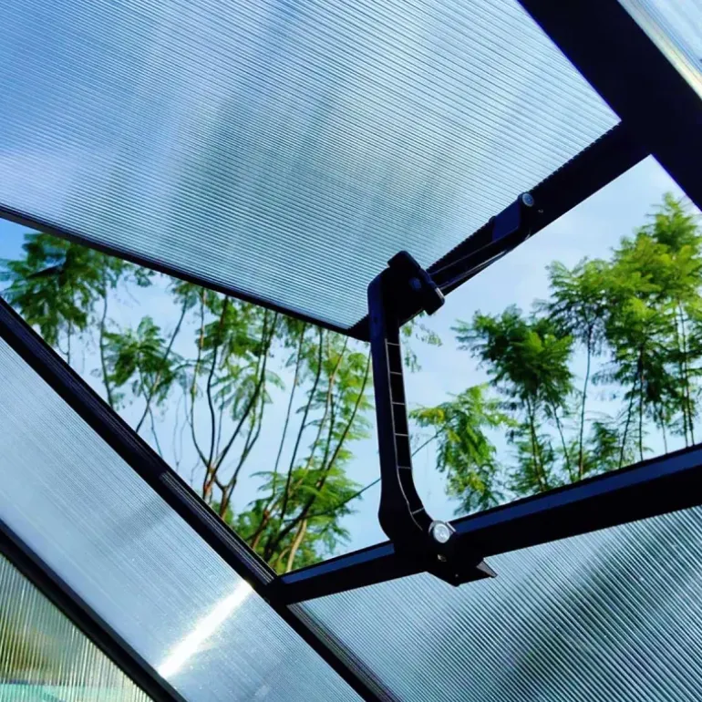 Serre de jardin en aluminium et polycarbonate 2,11 m² - 119x177x192cm -