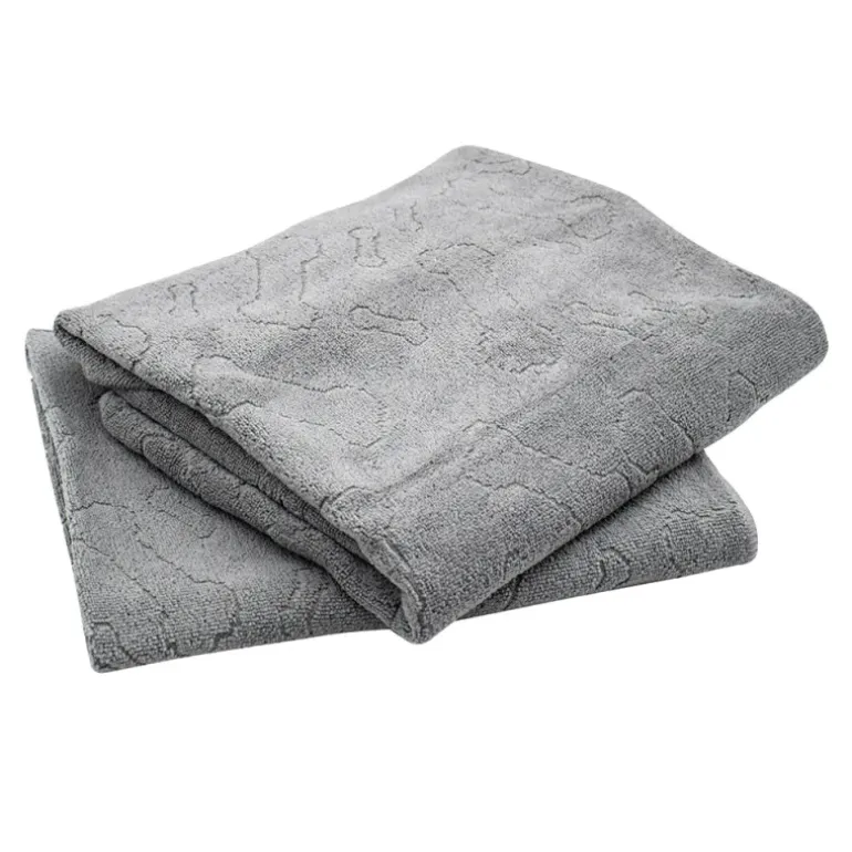 Serviette Microfibre pour Chien - Motif Os Gris 110x60cm