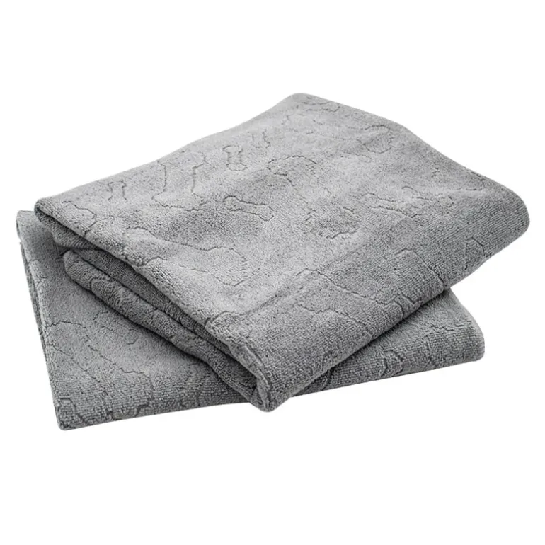 Serviette Microfibre pour Chien - Motif Os Gris 110x60cm