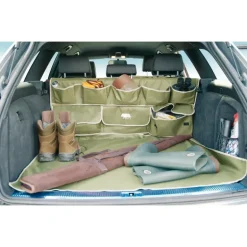 Serviteur Multipoches de voiture toile polyester et pvc kaki
