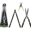 Set 3 outils jardin: cisaille alu 20cm + cisaille-haie 52cm + sécateur
