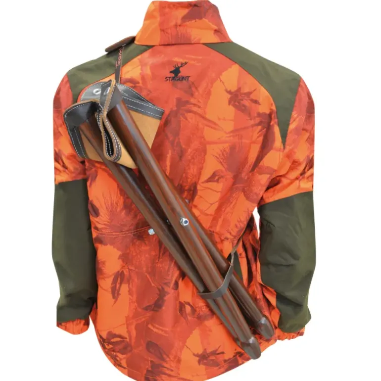 Siège battue en frêne teinté en croûte de cuir de buffle pliable H 65cm
