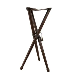 Siège de battue en frêne avec assise croute de cuir de buffle hauteur 80cm