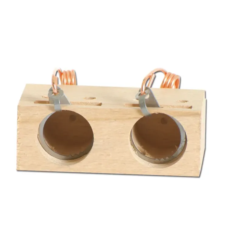 Souricière en bois 2 trous