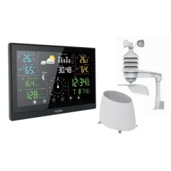 Station météo pro radiopilotée tactile Tx humidité, vitesse vent