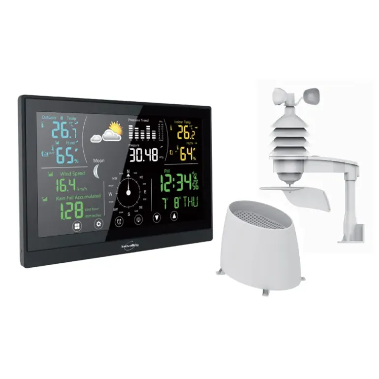Station météo pro radiopilotée tactile Tx humidité, vitesse vent