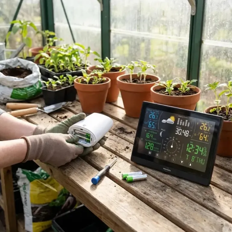 Station météo pro radiopilotée tactile Tx humidité, vitesse vent