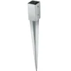 Support de poteau bois à enfoncer 7,1x7,1 cm - Acier galvanisé