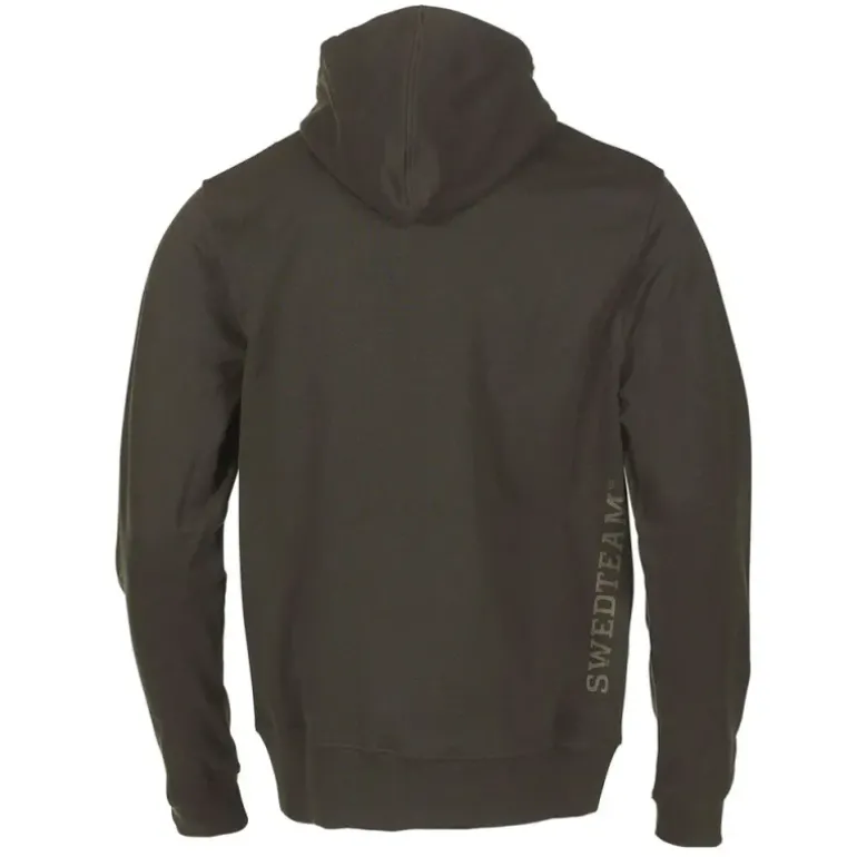 Sweat capuche Ultra full zip coton sérigraphié vert kaki S à 2XL