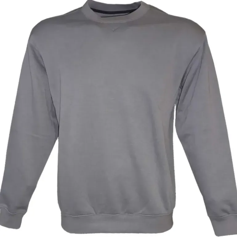 Sweat col rond gris - Pull casual confort homme femme