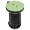 Tabouret télescopique kaki et noir réglable en hauteur de 6 à 45 cm