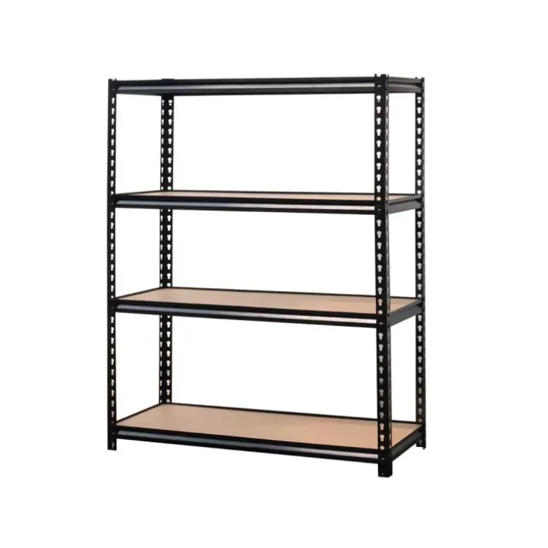 Étagère industrielle 4 niveaux 180x60x180 cm - Noire - Charge 60 kg/étagère