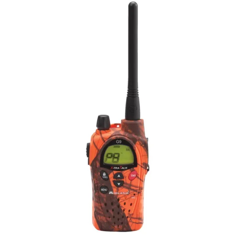 Talkie-walkie G9 PMR446 8 + 16 canaux antenne 12cm orange camo