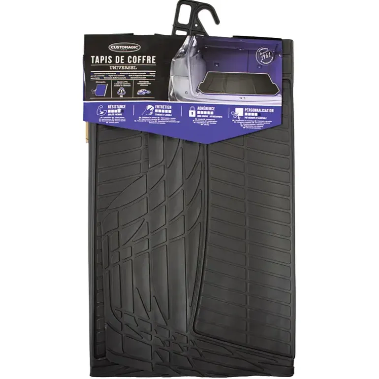 Tapis de Coffre Élégance en PVC - 80x140 cm - Antidérapant et Découpable