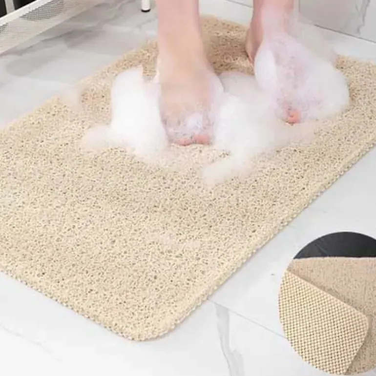 Tapis de douche 2 en 1 antidérapant salle de bain confort