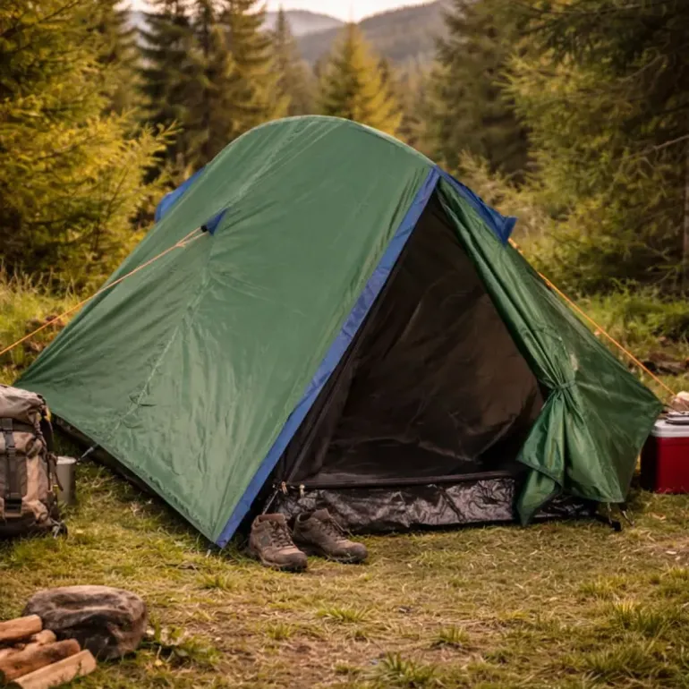 Tente 2 personnes ultra-légère 160x270x110 cm - Vert foncé