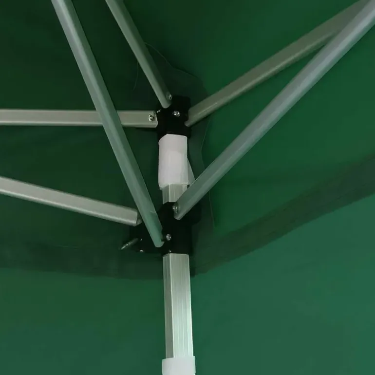 Tonnelle pliante aluminium 3x3 m verte avec parois latérales