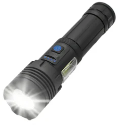 Torche Bright 2000 lumens 3 niveaux d'intensité, en alliage d'alu