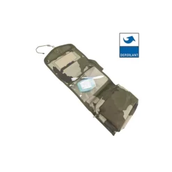 Trousse de toilette verte en polyester déperlant avec miroir amovible - DCA France