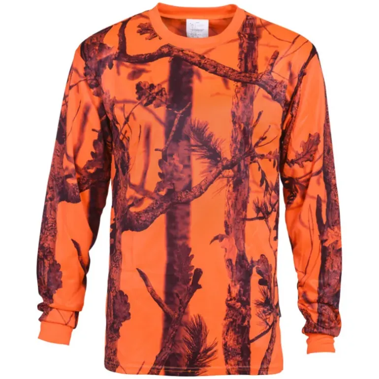 T-shirt Ghost Camo Manches Longues 100% Polyester Col Rond
