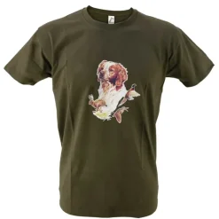 T-shirt kaki épagneul Bartavel®