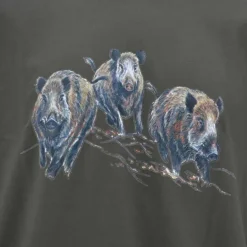 T-shirt kaki sangliers Bartavel®