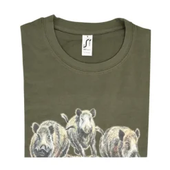 T-shirt kaki sangliers Bartavel®