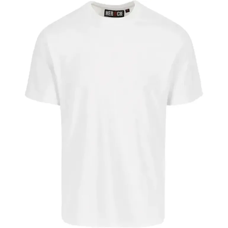 T-shirt manches courtes Herock® Homme - Coton 190g/m² - Col rond - Blanc