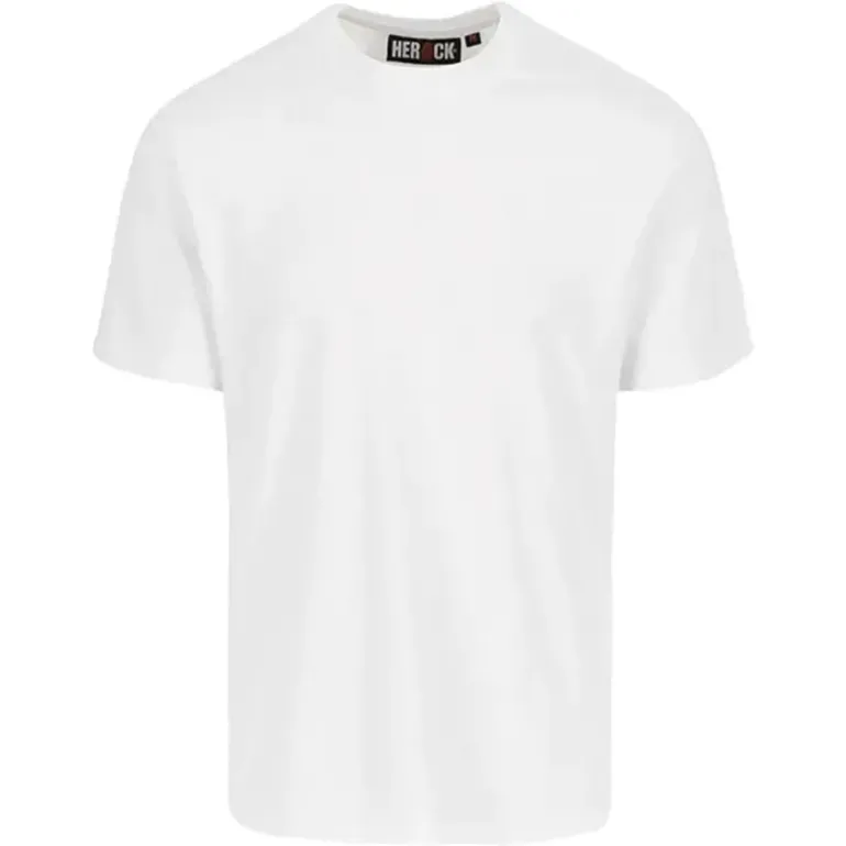T-shirt manches courtes Herock® Homme - Coton 190g/m² - Col rond - Blanc